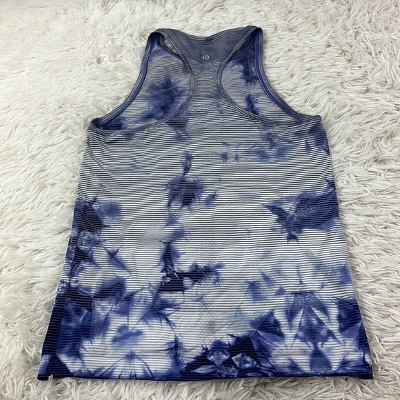 Lululemon Swiftly Tech High Neck Racerback Tank 2.0 Shibori Stripe True Navy - Picture 3 of 3